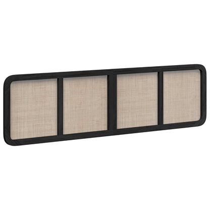 Testiera con testiera Nero 200 x 55 x 3 cm Rattan