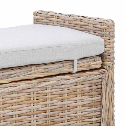 Panchina con contenitore Naturale 110 x 40 x 50 cm Rattan
