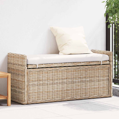 Panchina con contenitore Naturale 110 x 40 x 50 cm Rattan