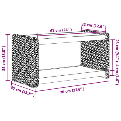 Tavolo laterale Naturale 70 x 35 x 35 cm