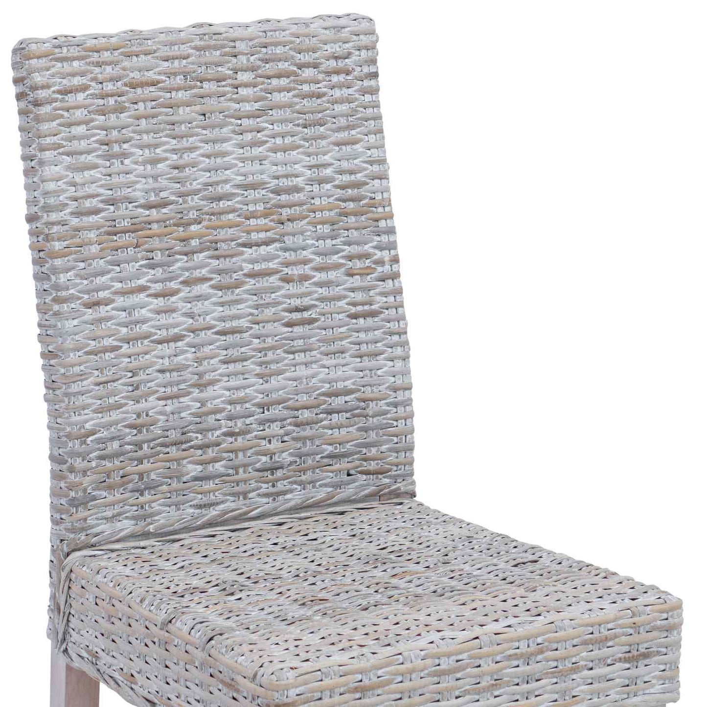 Sedia da pranzo 2 pcs Rattan Kubu e Legno Massello di Mogano | homemem39