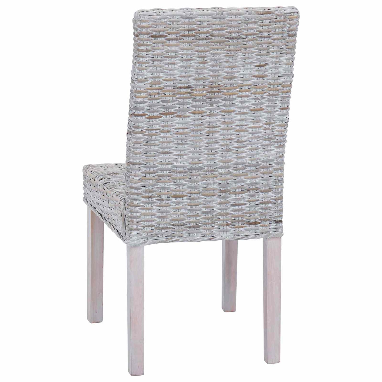 Sedia da pranzo 2 pcs Rattan Kubu e Legno Massello di Mogano | homemem39