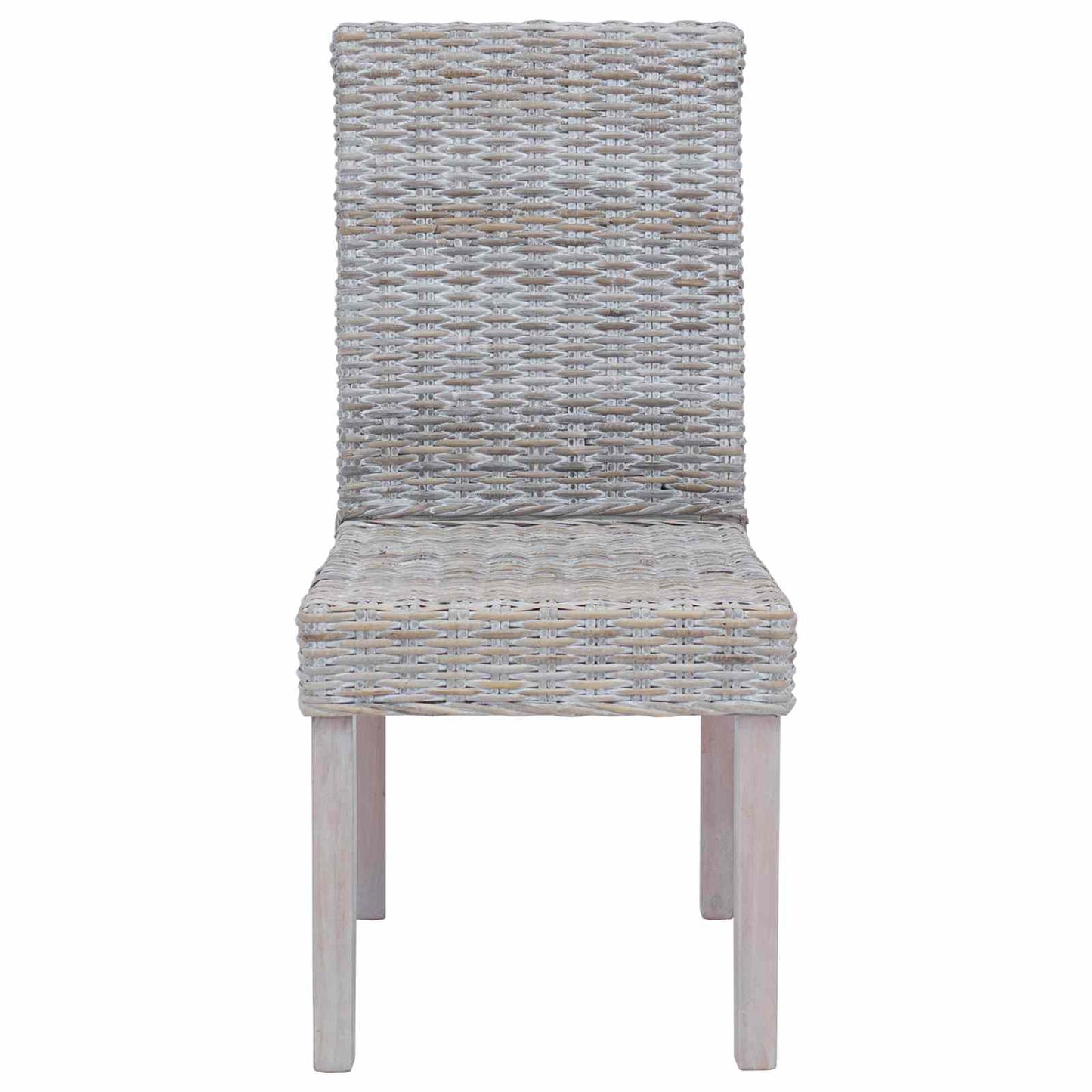 Sedia da pranzo 2 pcs Rattan Kubu e Legno Massello di Mogano | homemem39