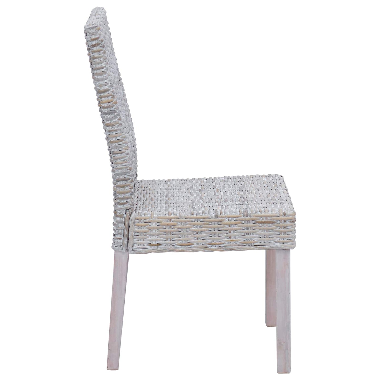 Sedia da pranzo 2 pcs Rattan Kubu e Legno Massello di Mogano | homemem39