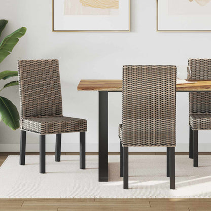 Sedia da pranzo 2 pcs Rattan Kubu e Legno Massello di Mogano | homemem39