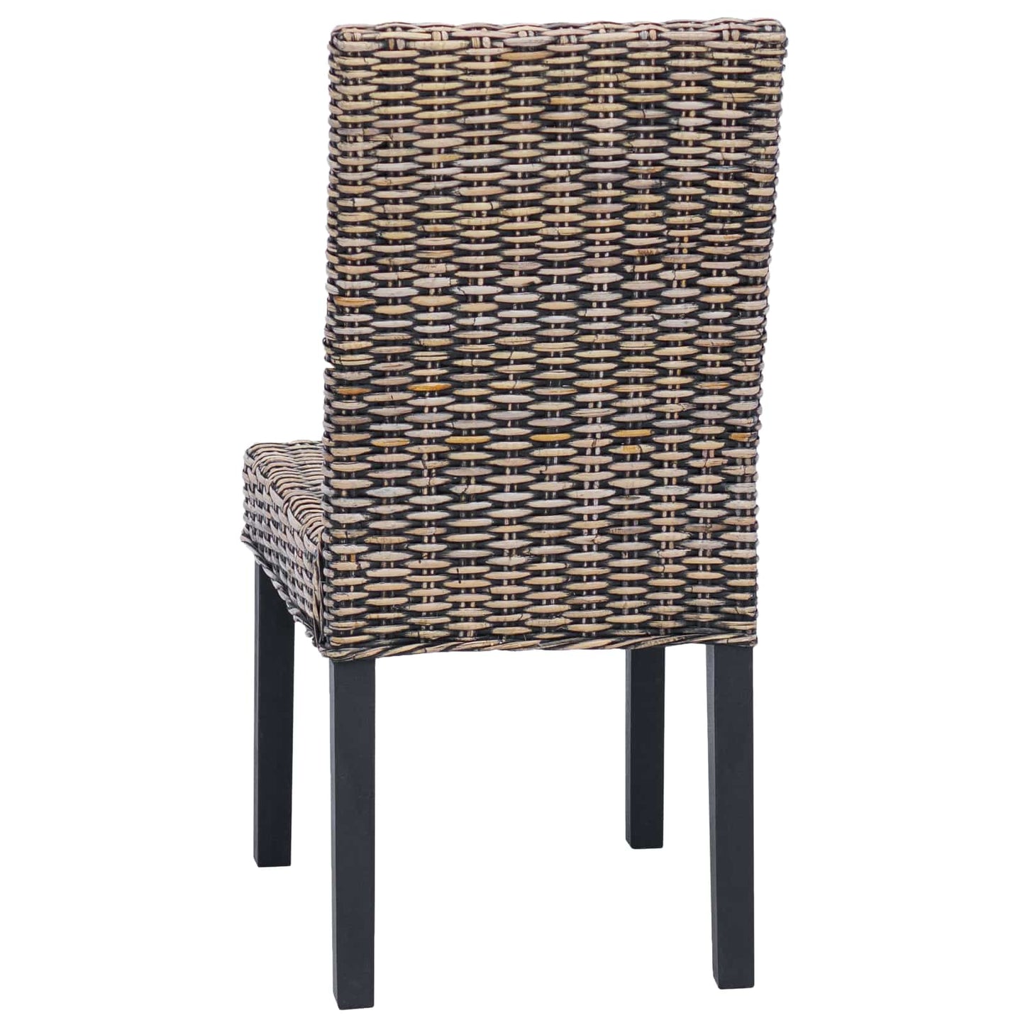 Sedia da pranzo 2 pcs Rattan Kubu e Legno Massello di Mogano | homemem39