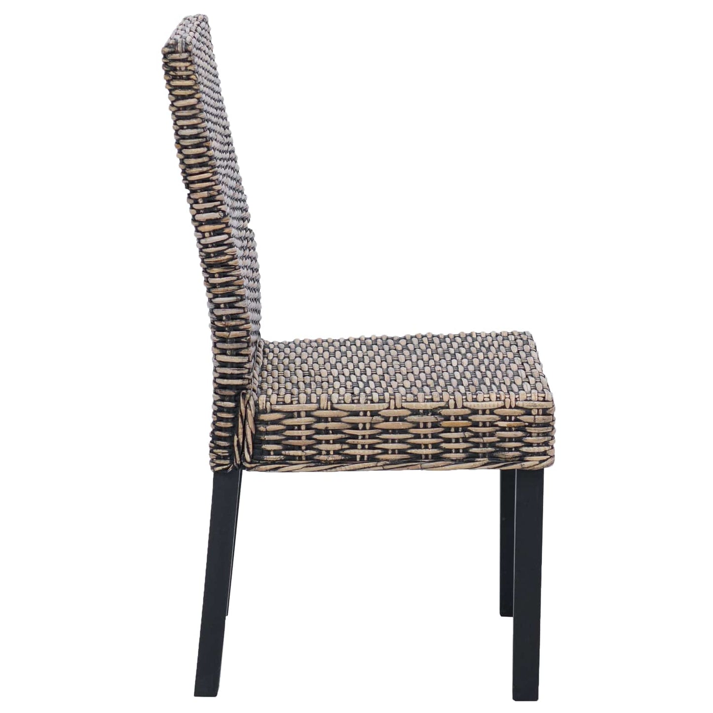 Sedia da pranzo 2 pcs Rattan Kubu e Legno Massello di Mogano | homemem39