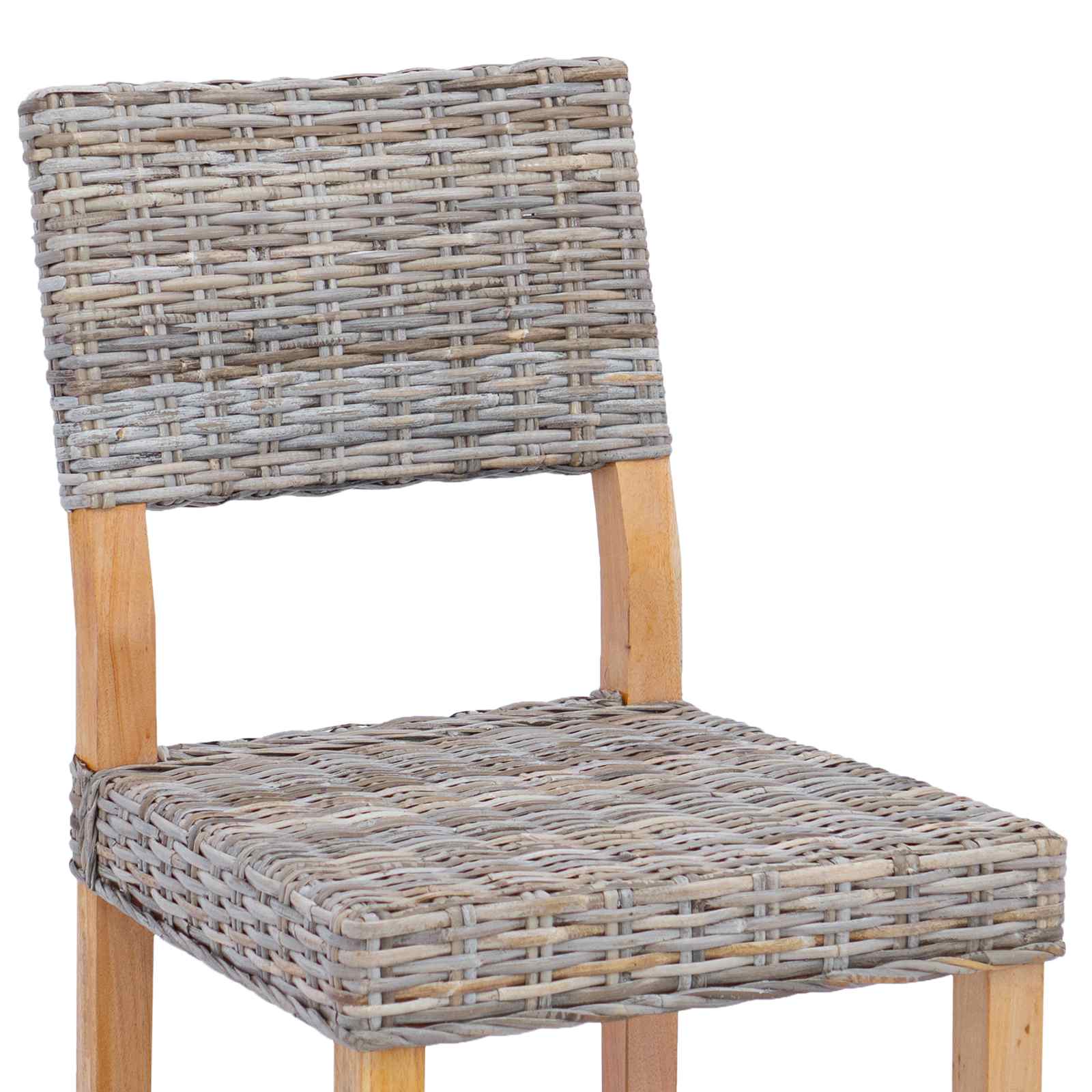 Sedia da pranzo 2 pcs Rattan Kubu Grigio Kubu 46 x 55 x 84 cm | homemem39