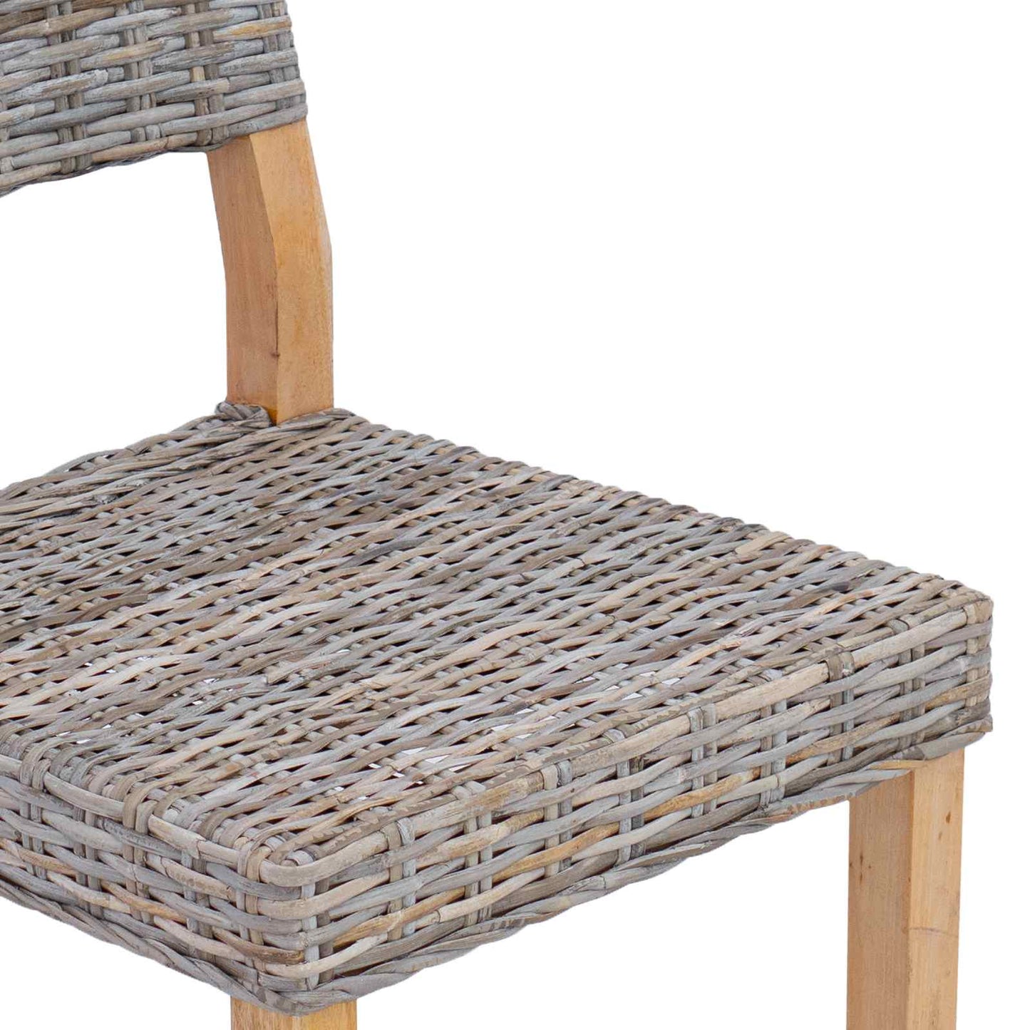 Sedia da pranzo 2 pcs Rattan Kubu Grigio Kubu 46 x 55 x 84 cm | homemem39