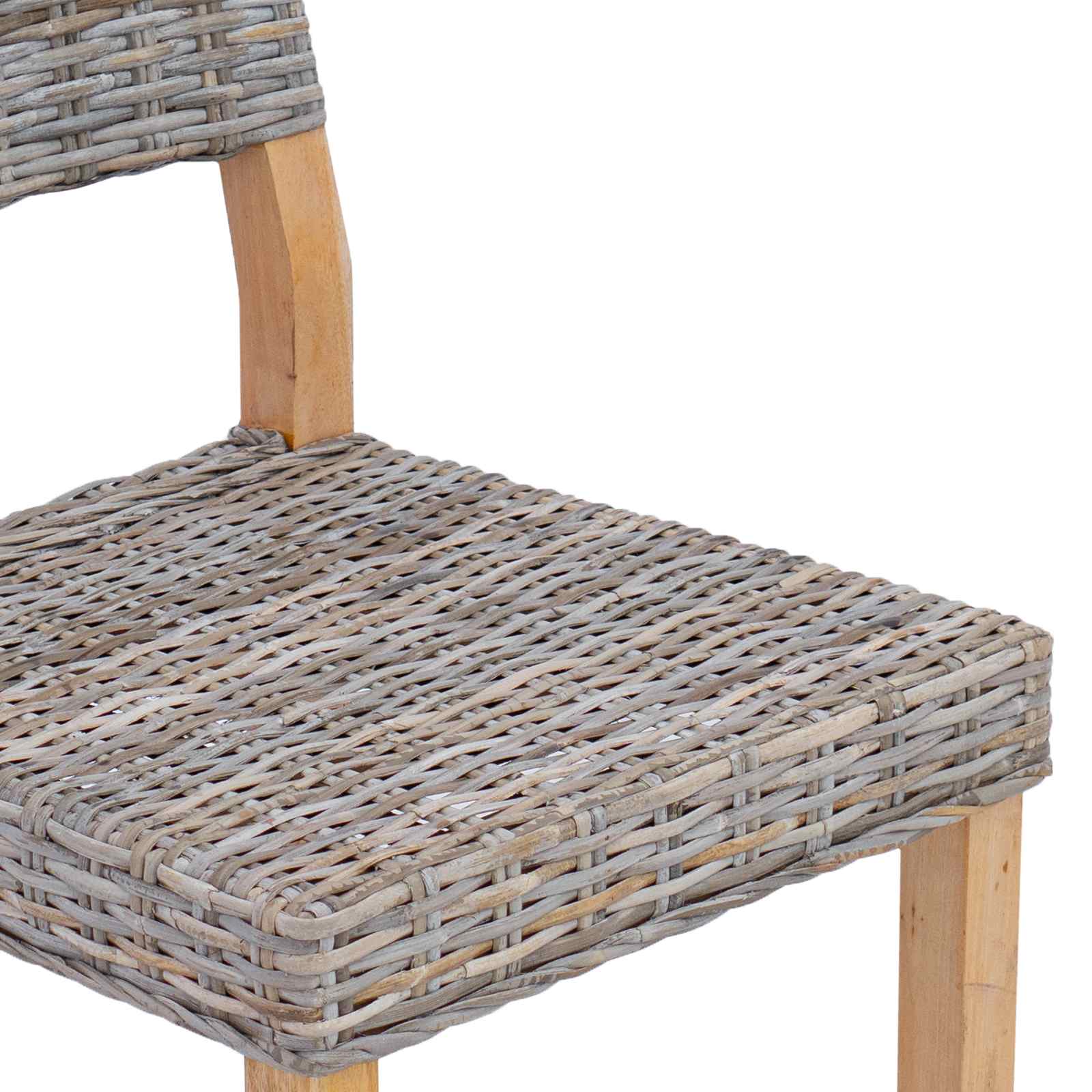 Sedia da pranzo 2 pcs Rattan Kubu Grigio Kubu 46 x 55 x 84 cm | homemem39