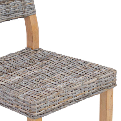 Sedia da pranzo 2 pcs Rattan Kubu Grigio Kubu 46 x 55 x 84 cm | homemem39