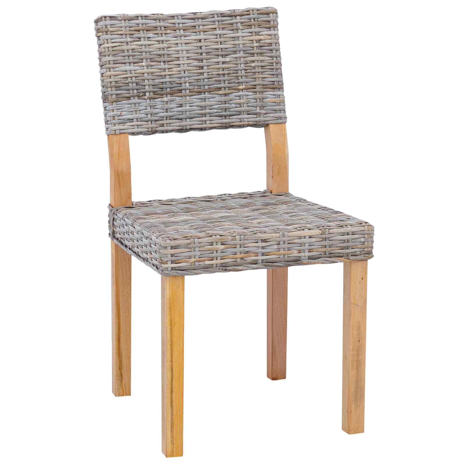 Sedia da pranzo 2 pcs Rattan Kubu Grigio Kubu 46 x 55 x 84 cm | homemem39