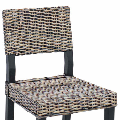 Sedia da pranzo 2 pcs Rattan Kubu Nero Lavato 46 x 55 x 84 cm | homemem39