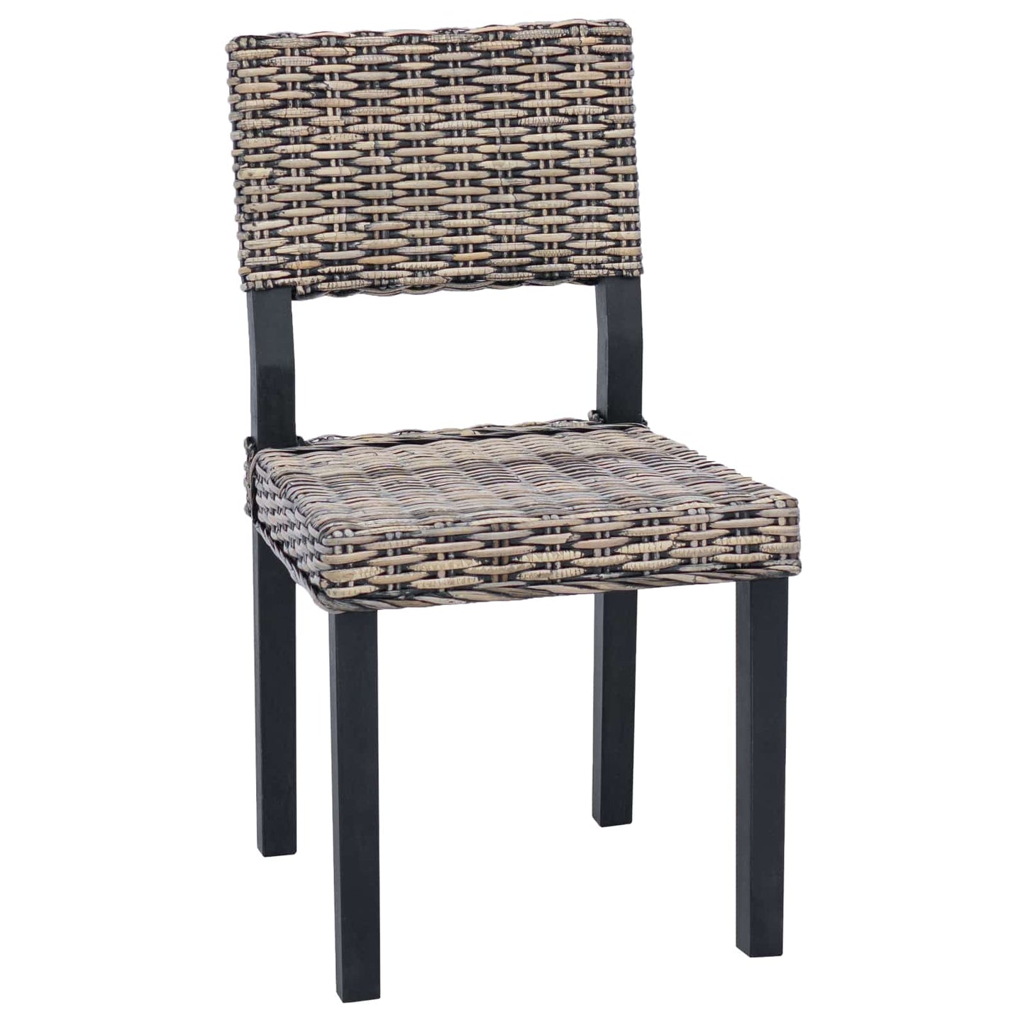 Sedia da pranzo 2 pcs Rattan Kubu Nero Lavato 46 x 55 x 84 cm | homemem39