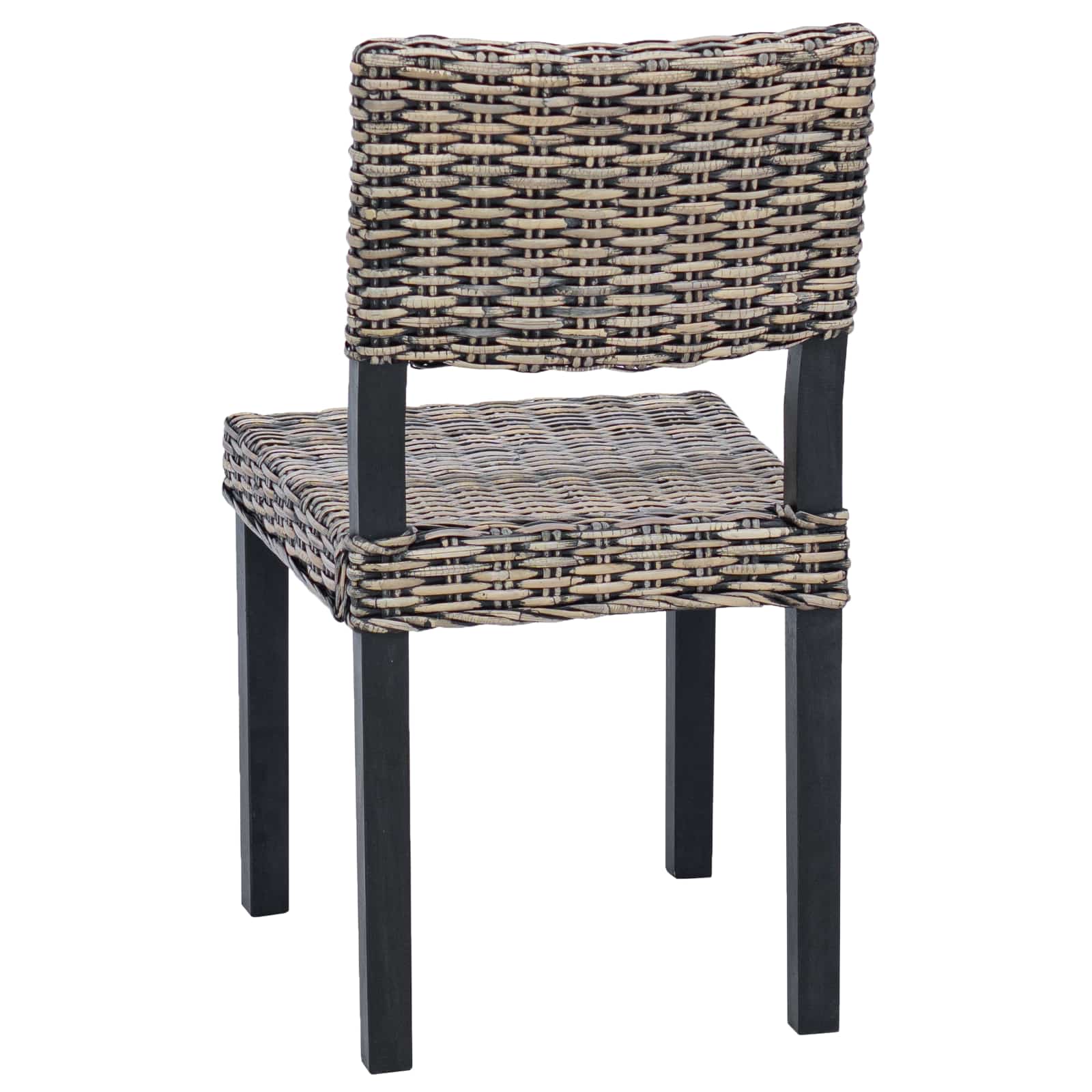 Sedia da pranzo 2 pcs Rattan Kubu Nero Lavato 46 x 55 x 84 cm | homemem39