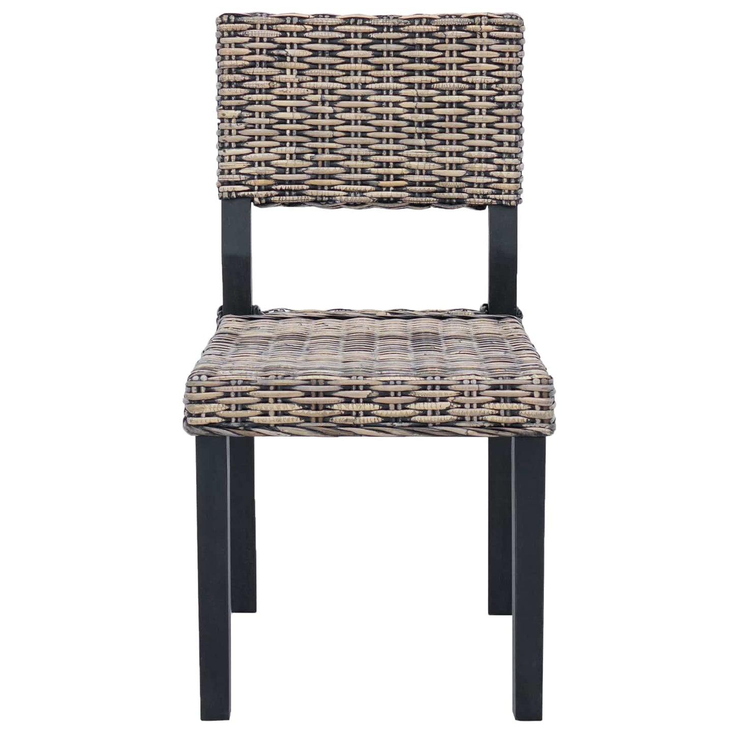 Sedia da pranzo 2 pcs Rattan Kubu Nero Lavato 46 x 55 x 84 cm | homemem39