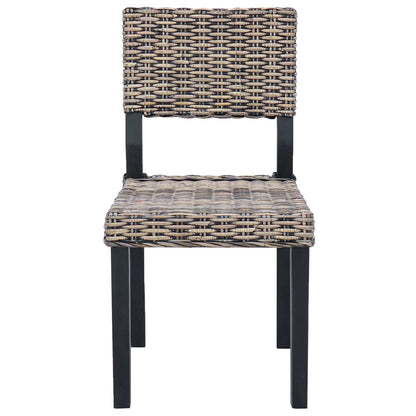 Sedia da pranzo 2 pcs Rattan Kubu Nero Lavato 46 x 55 x 84 cm | homemem39