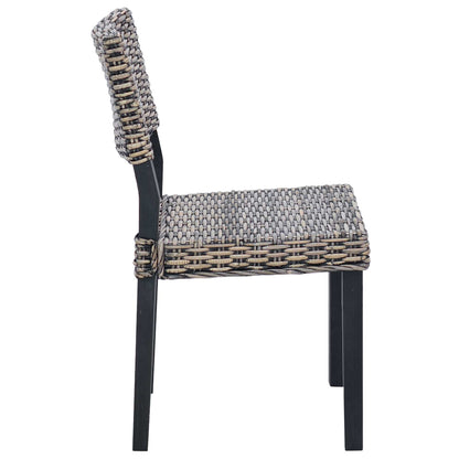 Sedia da pranzo 2 pcs Rattan Kubu Nero Lavato 46 x 55 x 84 cm | homemem39