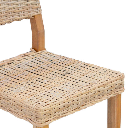 Sedia da pranzo 2 pcs Rattan Kubu Naturale 46 x 55 x 84 cm | homemem39