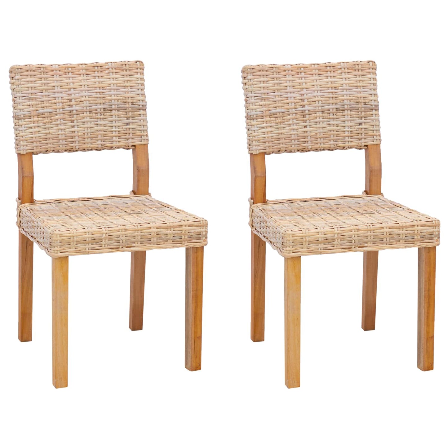 Sedia da pranzo 2 pcs Rattan Kubu Naturale 46 x 55 x 84 cm | homemem39