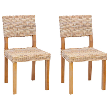 Sedia da pranzo 2 pcs Rattan Kubu Naturale 46 x 55 x 84 cm | homemem39