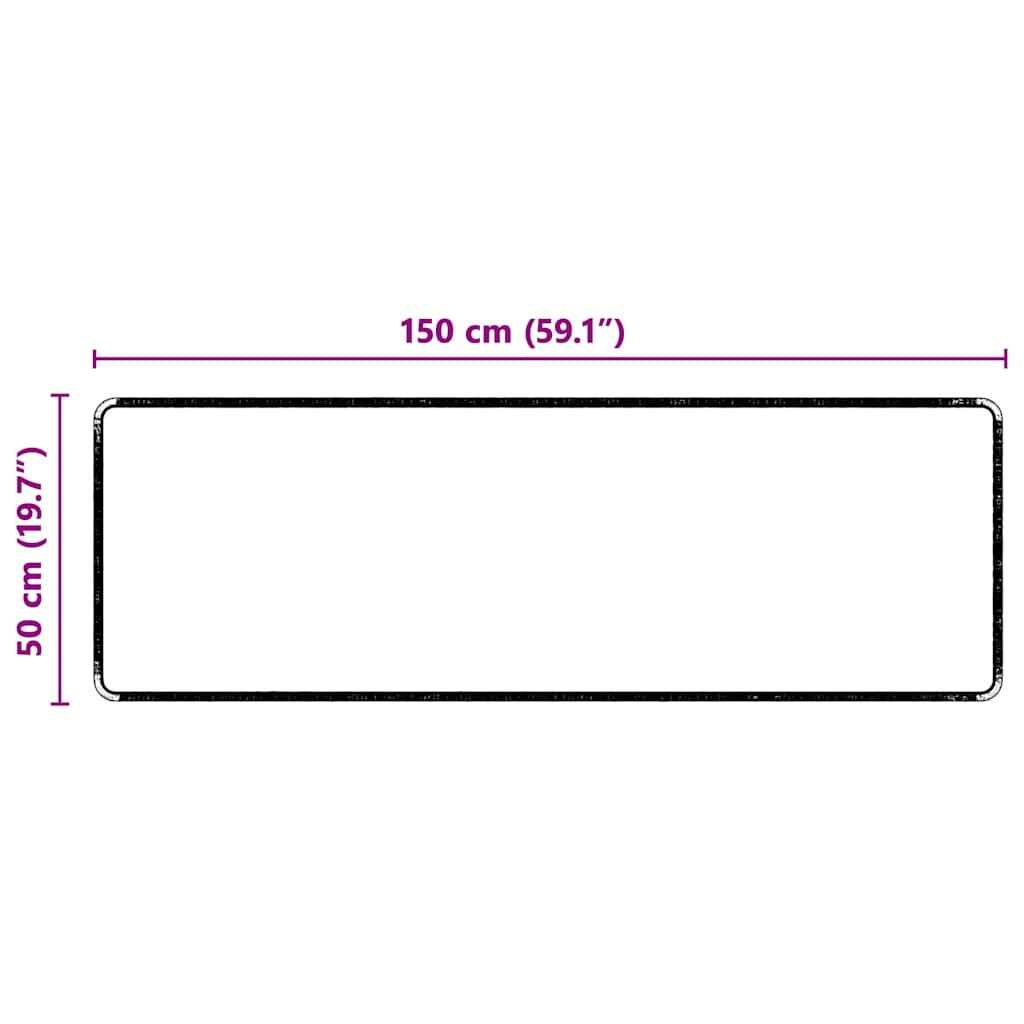 Runner in Moquette Grigio 50 x 150 cm 100% Polipropilene Tuft