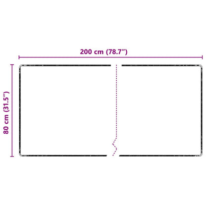 Runner in Moquette Nero 80 x 200 cm 100% Polipropilene Tuft