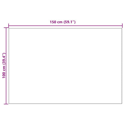 Runner in Moquette Grigio chiaro 100 x 150 cm Tessuto