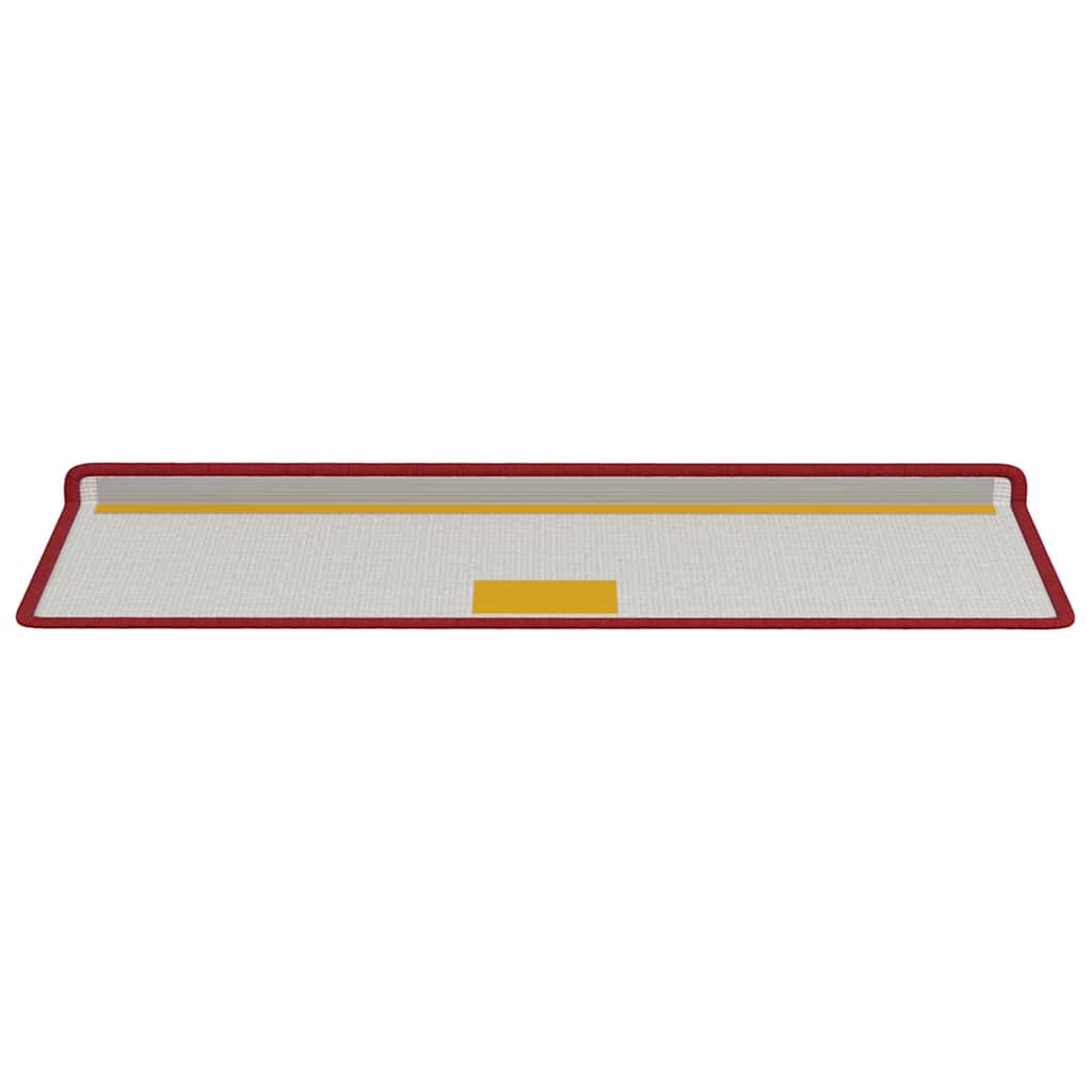 Tappetini per scale autoadesivi 15 pcs Rosso 65 x 21 x 4 cm