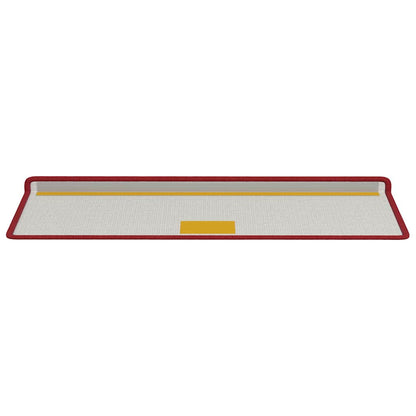 Tappetini per scale autoadesivi 15 pcs Rosso 65 x 21 x 4 cm