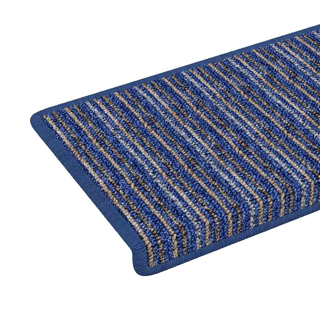 Tappetini per scale autoadesivi 15 pcs Blu 65 x 21 x 4 cm | homemem39