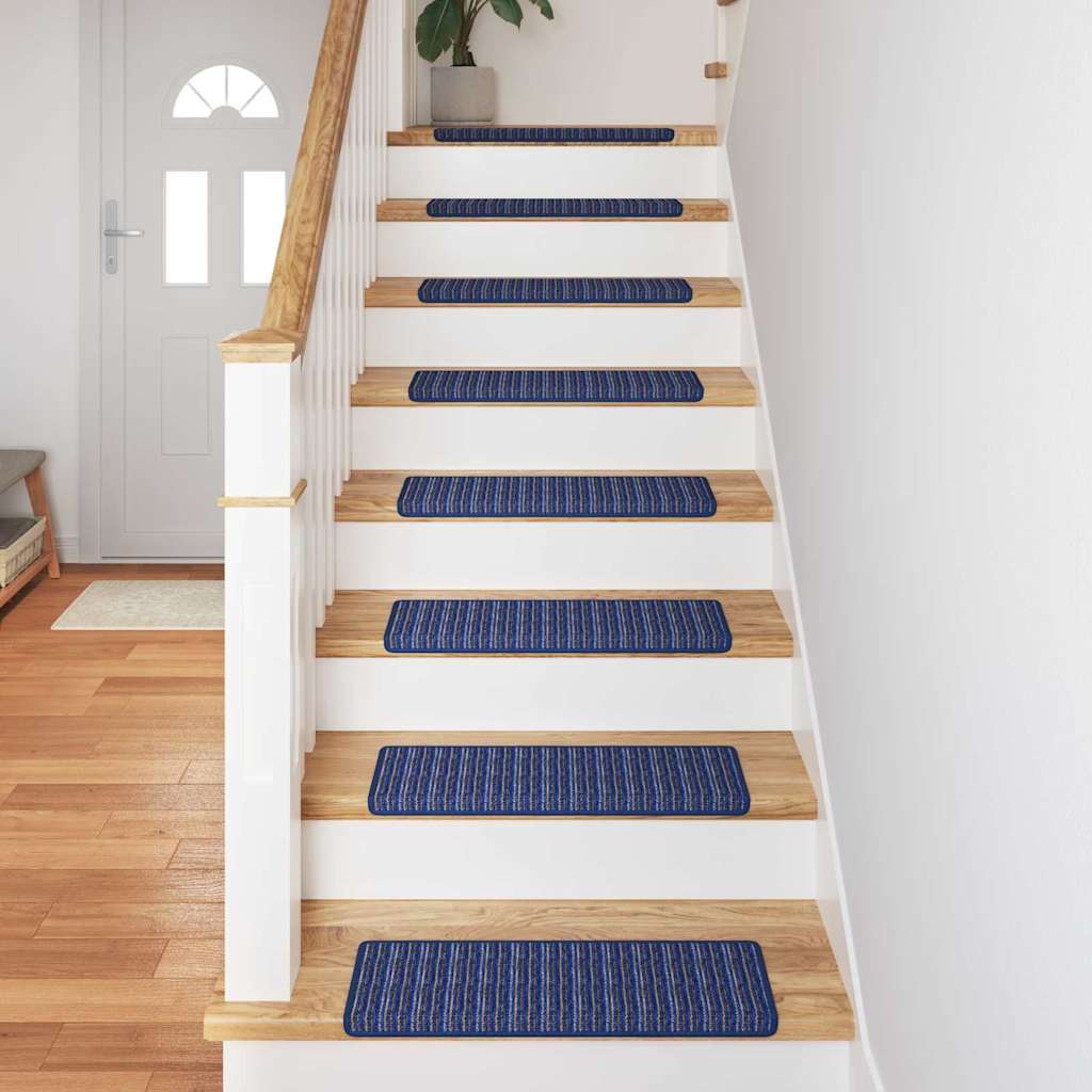 Tappetini per scale autoadesivi 15 pcs Blu 65 x 21 x 4 cm | homemem39