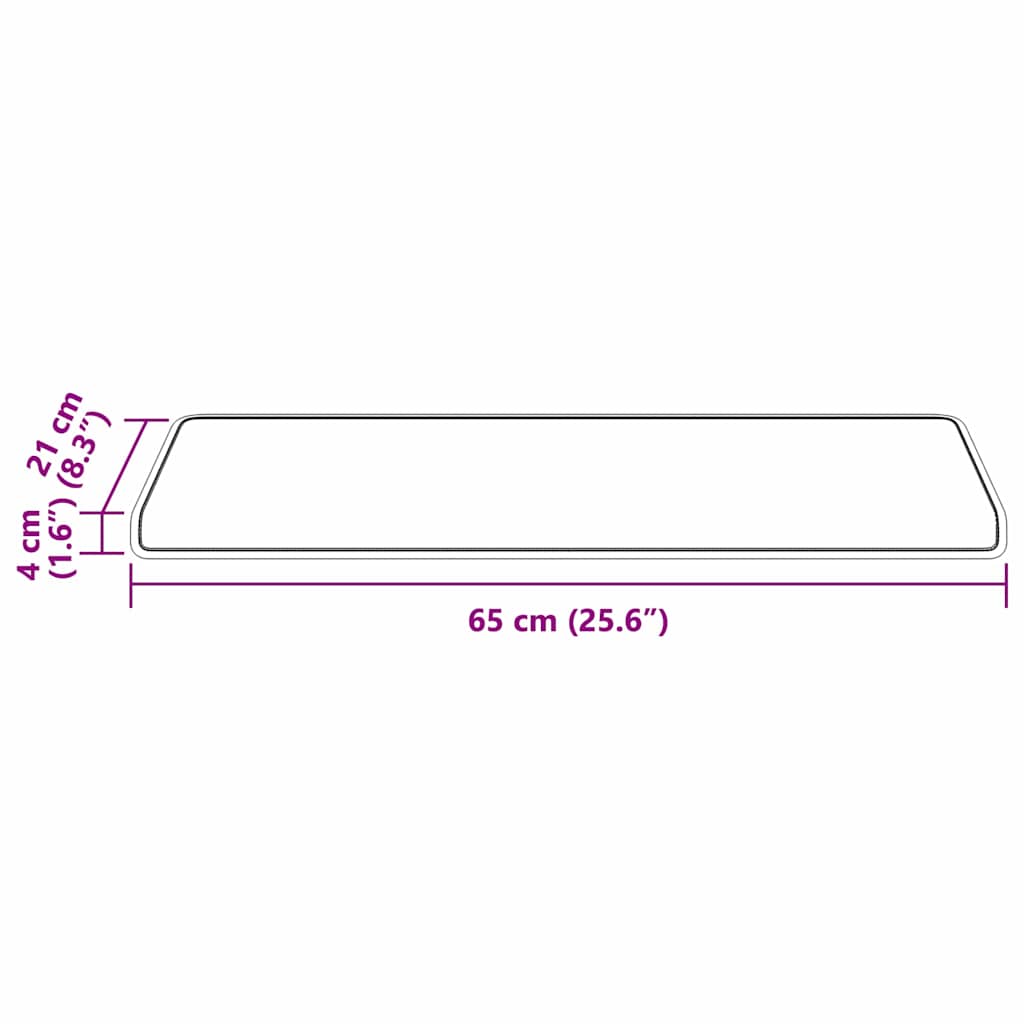 Tappetini per scale autoadesivi 15 pcs Blu 65 x 21 x 4 cm | homemem39