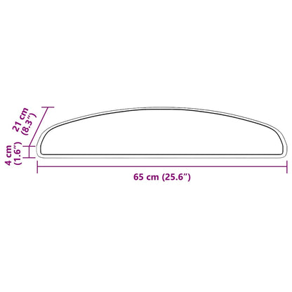 Tappetini per scale autoadesivi 15 pcs Antracite 65 x 21 x 4 cm | homemem39