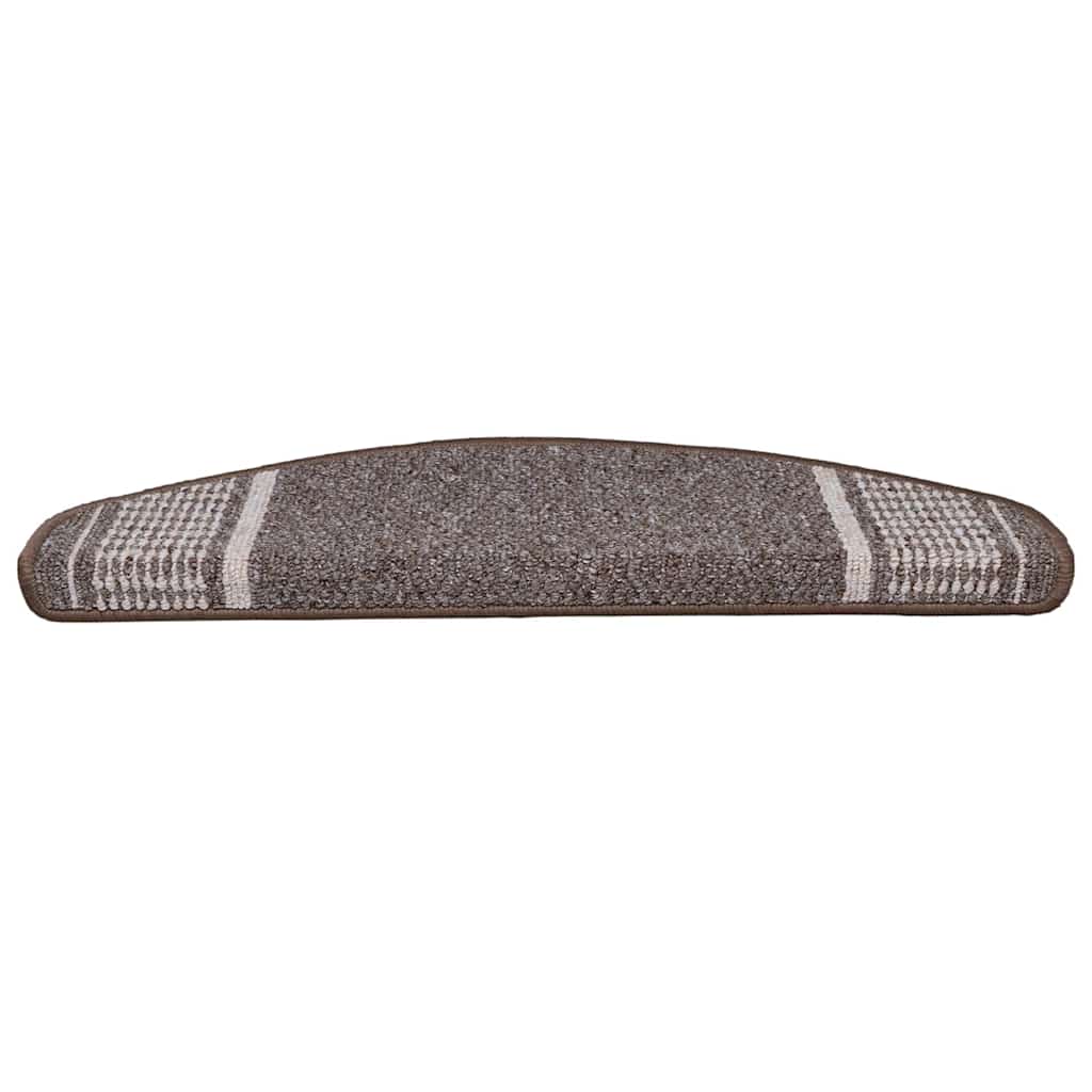 Tappetini per scale autoadesivi 15 pcs Marrone 65 x 21 x 4 cm