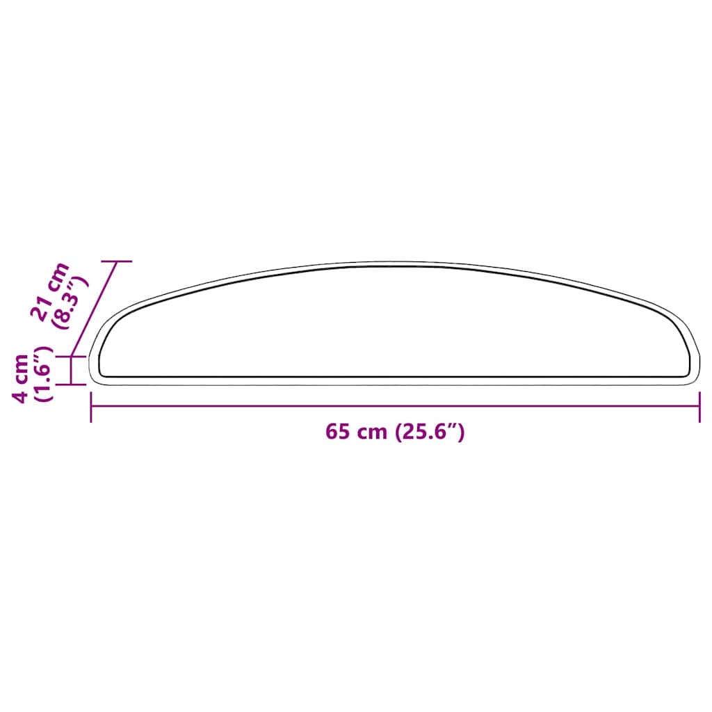 Tappetini per scale autoadesivi 15 pcs Marrone 65 x 21 x 4 cm | homemem39