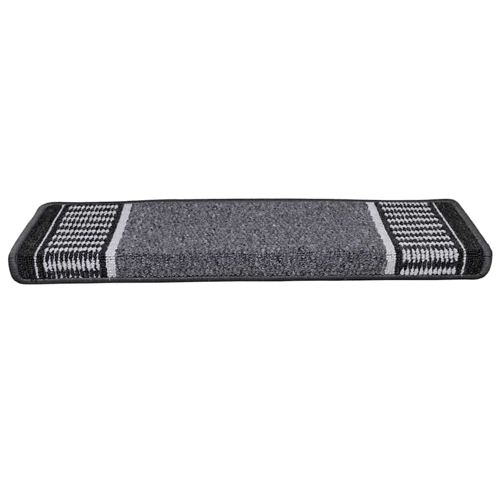 Tappetini per scale autoadesivi 15 pcs Antracite 65 x 21 x 4 cm | homemem39