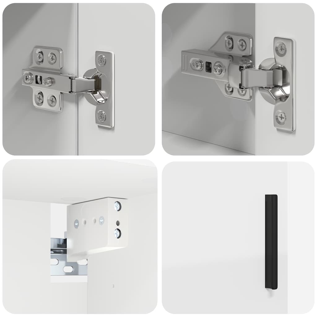 Set di mobili per il bagno Montaggio a parete 2 pcs Bianco | homemem39
