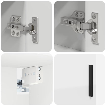 Set di mobili per il bagno Montaggio a parete 2 pcs Bianco | homemem39