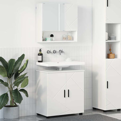 Set di mobili per il bagno Montaggio a parete 2 pcs Bianco | homemem39
