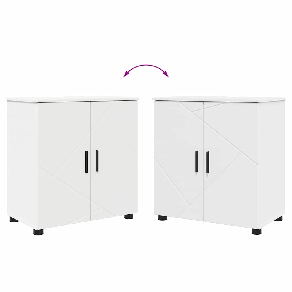 Set di mobili per il bagno Montaggio a parete 2 pcs Bianco | homemem39