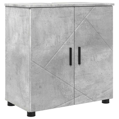 Set di mobili per il bagno con porta 2 pcs Grigio cemento | homemem39