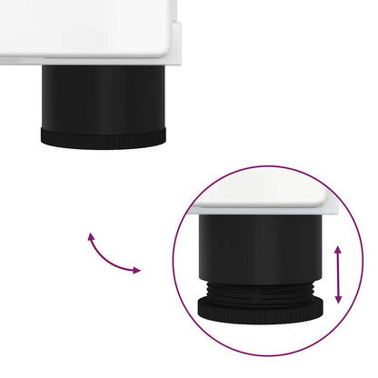 Set di mobili per il bagno con porta 2 pcs Bianco Lucido