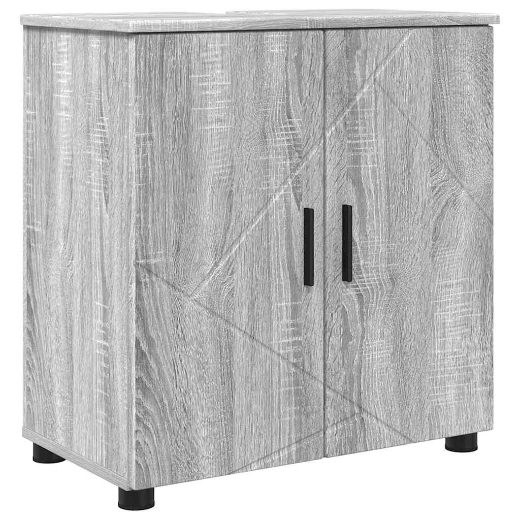 Set di mobili per il bagno 2 pz Grigio Sonoma 61 x 35 x 64 cm | homemem39