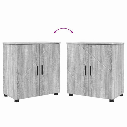 Set di mobili per il bagno 2 pz Grigio Sonoma 61 x 35 x 64 cm | homemem39