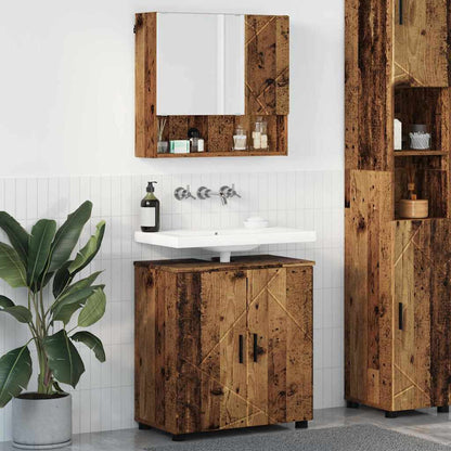 Set di mobili per il bagno 2 pz Legno vecchio 61 x 35 x 64 cm | homemem39