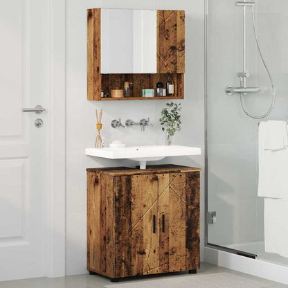 Set di mobili per il bagno 2 pz Legno vecchio 61 x 35 x 64 cm | homemem39