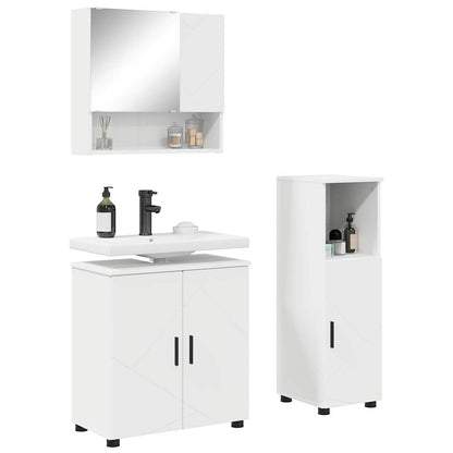 Set di mobili per il bagno Montaggio a parete 3 pcs Bianco