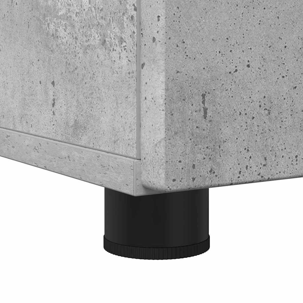 Set di mobili per il bagno con porta 3 pcs Grigio cemento | homemem39