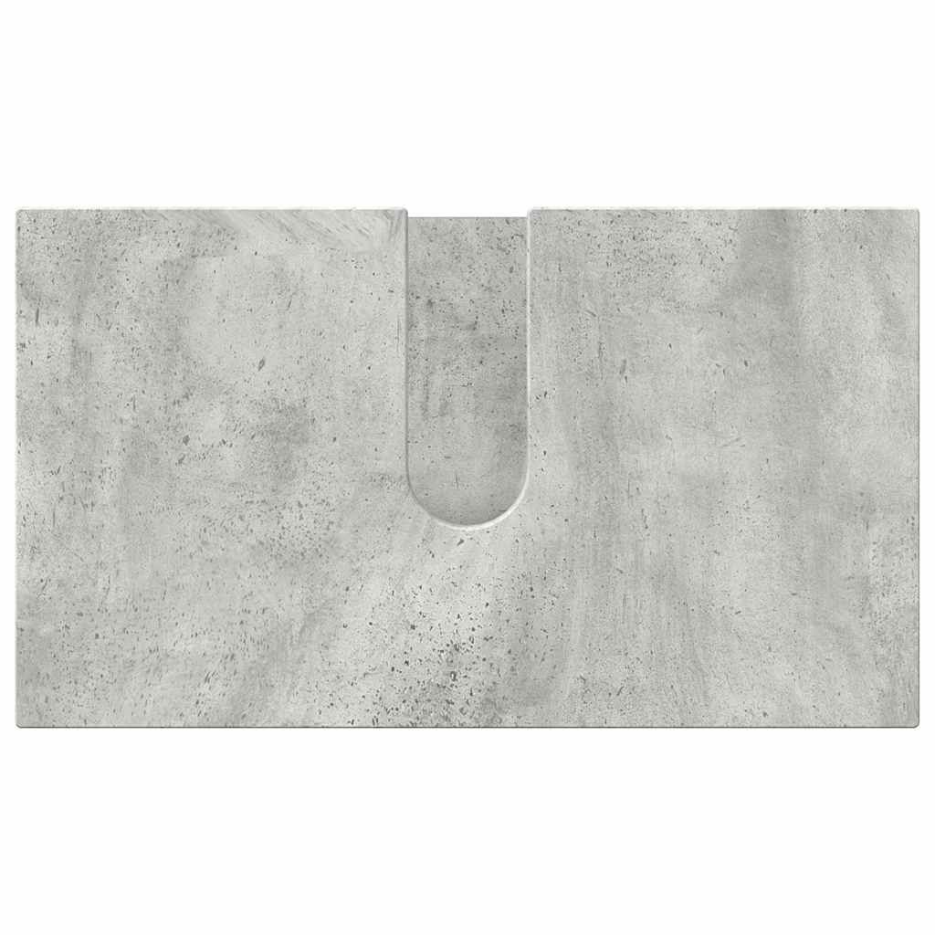 Set di mobili per il bagno con porta 3 pcs Grigio cemento